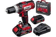 Дрель-шуруповерт аккумуляторная ЗУБР 18В, 2 АКБ (2Ач), в кейсе, дрель-шуруповерт. ДШЛ-185-22 картинка